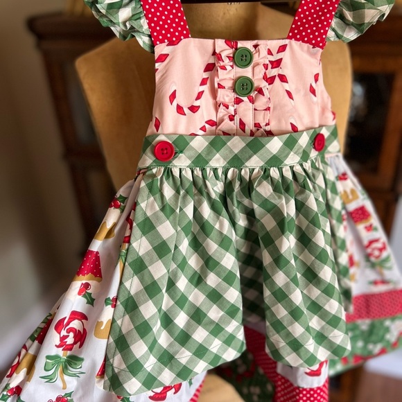 Tabitha Twinkle Other - Tabitha Twinkle Candy cane apron  dress 3-4